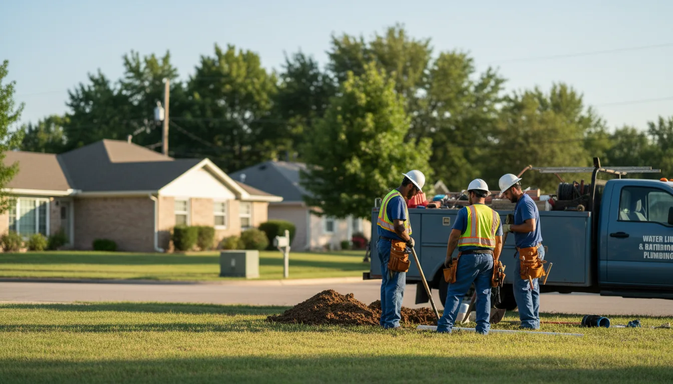 Residential water line and bathroom plumbing service in Canton, PA